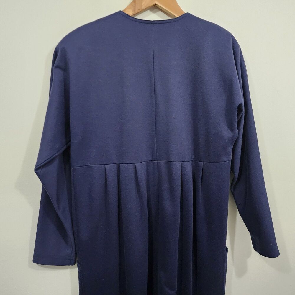 Mothers Work Vintage 80's Classic Knit Jumpsuit Navy Gold Button-down Womens 8 - Picture 16 of 16
